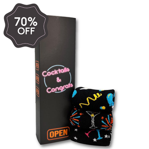 Cocktails & Congrats Adults 3pk Socks