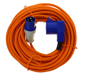 Caravan Mains Hook Up Cable 25m – 90° Connector