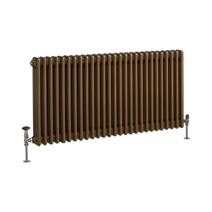 Milano Windsor - Horizontal Traditional Column Radiator - 3 Column - 500mm x 1190mm - Metallic Bronze