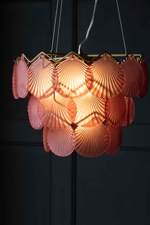 Pink Shell Pendant Light