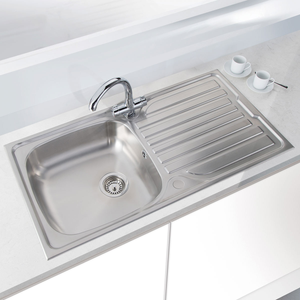 Massa Single Bowl Stainless Steel Kitchen Sink & Drainer