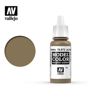 Vallejo 873 Model Colour US Field Drab 18ml Paint Dropper Bottle