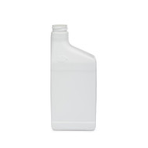 16 oz White HDPE Plastic EZ-Pour Graduated Bottles (Cap not Included) - 4603B13-B