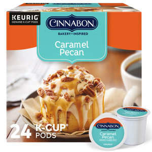 Cinnabon Caramel Pecan K-Cups, Light Roast – 24 Count