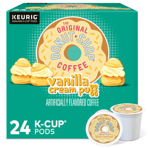 The Original Donut Shop Vanilla Cream Puff K-Cups, Light Roast – 24 Count