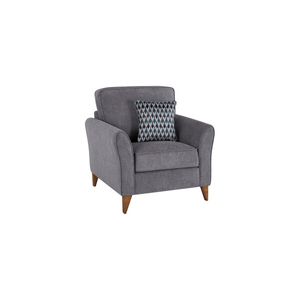 Jasmine Armchair in Orkney Fabric - Grey with Newton Ocean Scatters