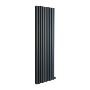 ECOSO Aruba Ardus - Anthracite Dry Heat 3000W Vertical Electric Designer Radiator - 1784mm x 590mm (Double Panel) - With Black Backlit Wi-Fi Thermostat