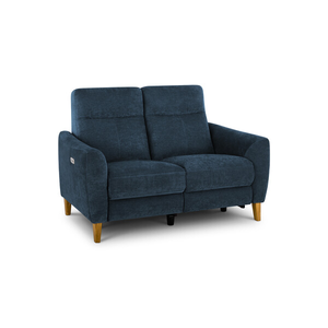 Dylan 2 Seater Electric Recliner Sofa in Amigo Navy Fabric