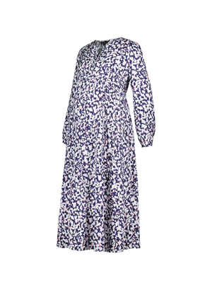 Dorina Maternity Dress with Lenzing™ Ecovero™ - 0 (UK Size 4-6) / Midnight Blue Petal Leopard Pr