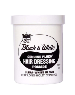 Black &amp; White Genuine Pluko Hair Dressing Pomade 200ml