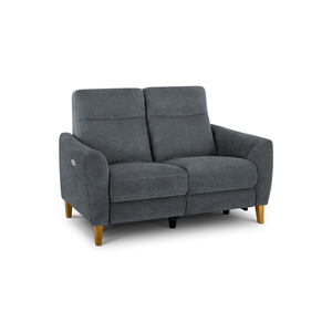 Dylan 2 Seater Electric Recliner Sofa in Amigo Coal Fabric