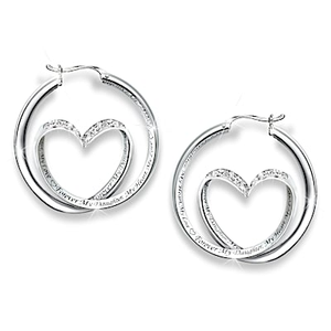 6-Diamond Daughter Forever In My Heart Earrings