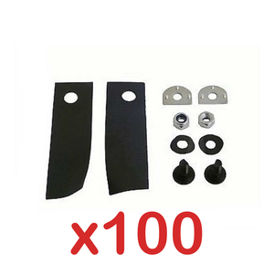 100x Lawn Mower Blades & Bolts Set for Honda 21" Buffalo HRU216 HRU217