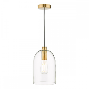 ARC0163 Archie Pendant Satin Bronze Glass