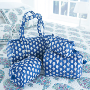 Overnight Bag Blue Flowers