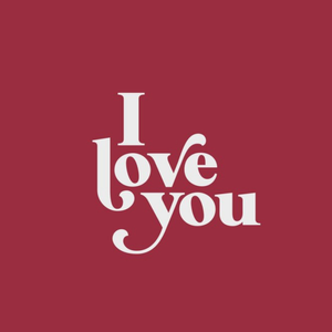 Typographic I Love You Valentine's Day Card