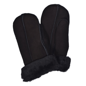 Sheepskin Split Mitten Black One Size | By Owen Barry