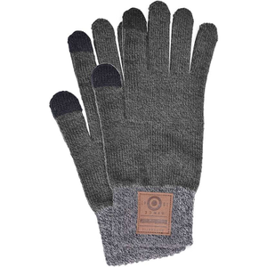 Lambretta Mens Turn Up Touchscreen Compatible Gloves - One Size / Black/Charcoal