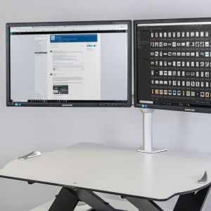 Opløft Dual Monitor Arm - Silver
