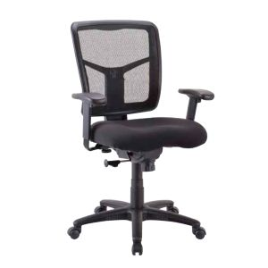 Homeworker Basics Plus Mesh Back - Chair (with armrests & hard floor castors) - Black