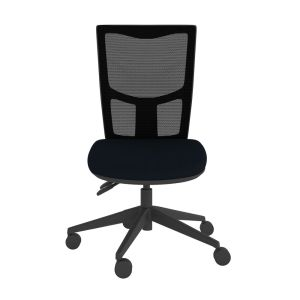 Homeworker Mesh Back Ergonomic Chair (with castors for carpeted floors) - Black