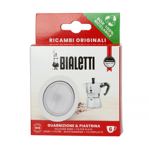 Bialetti - Uszczelka + sitko do kawiarek aluminiowych Bialetti 6tz oraz Moka Induction