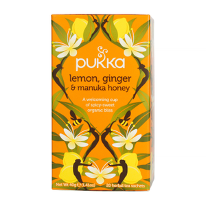 Pukka - herbata ziołowa Lemon,Ginger & Manuka Honey BIO 20 saszetek