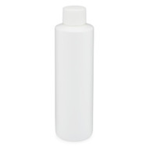6 oz White HDPE Plastic Cylinder Bottles - 3560B11WHT