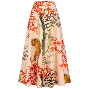 Tiger Print Maxi Skirt (XL)