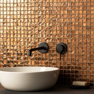 Byzantium Bronze Glass Mosaic Wall Tile