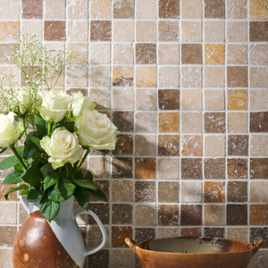 Mixed Travertine 4.8 Venetian Stone Mosaic Wall & Floor Tile