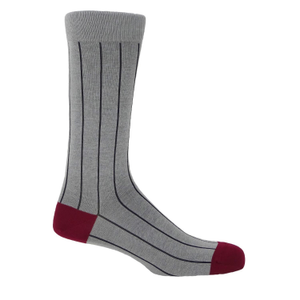 Ash Pin Stripe Men's Socks (one size)