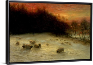 Sheep in a Winter Landscape