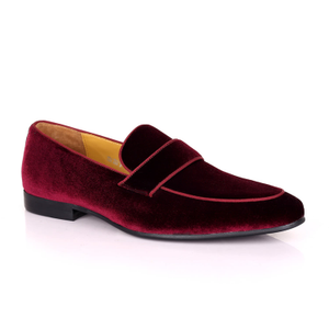 Alfred Velvet Loafers – Wine (7 UK)
