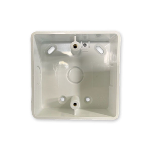 Finelite SB1/RC 1 Gang 32mm Mini Trunking & Conduit Pattress Box - Round Corners - White