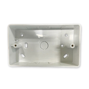 Finelite SB2/RC 2 Gang 32mm Mini Trunking & Conduit Pattress Box - Round Corners - White