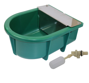 4x 9L Automatic Plastic Water Trough & Spare Float Auto Fill for Dog Cat Horse Bird