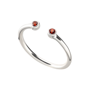 January Birthstone Open Style Ring - Garnet