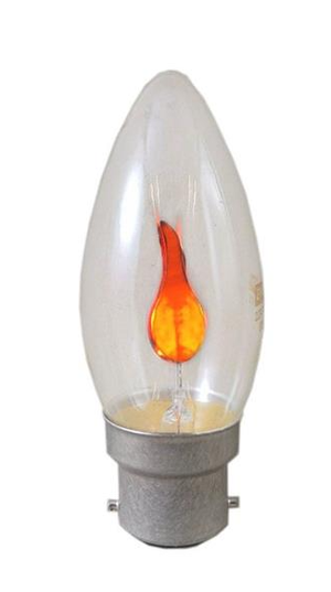 3W Flicker Flame Candle BC Light Bulb