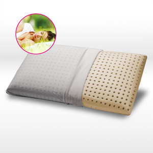 Cuscino 100% schiuma di lattice alto 10/11 cm C.a. salutare, fresco e traspirante - milk