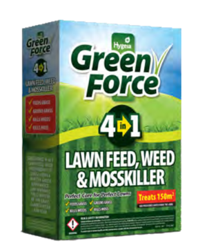 Hygeia Green Force Lawn Feed, Weed & Mosskiller - 4 in 1 Action