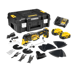 DeWALT DCS356P2 18V Speed Oscillating Tool With 2 x 5Ah Batteries, Charger And Carry Case Set