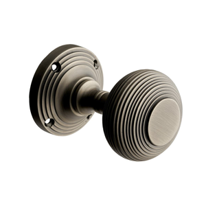 Beehive Half-Sprung Door Knob - Antique Pewter - Pair - Designer Levers