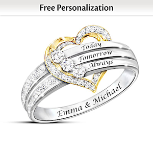 Today, Tomorrow & Always Personalized Ring