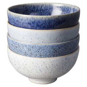 Denby Studio Blue Set Of 4 Rice Bowls