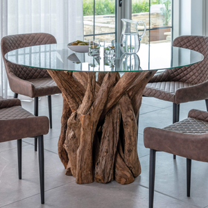 Java 130cm Round Reclaimed Teak Dining Table