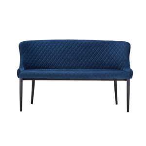Bronx Blue Velvet Upholstered Dining Bench