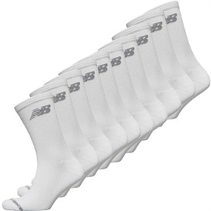 New Balance Ten Pack Cushioned Crew Socks White
