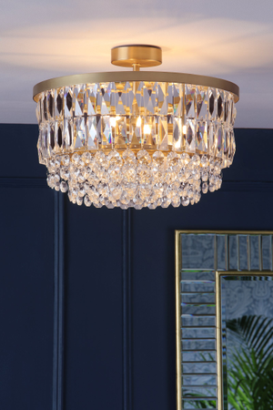 Laura Ashley Rhosill 3 Light Semi Flush Matt Antique Brass
