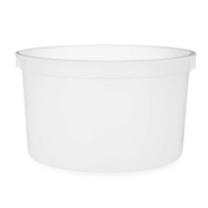 1 gal Natural HDPE Plastic Round Snap-Lock Containers - 29188-B